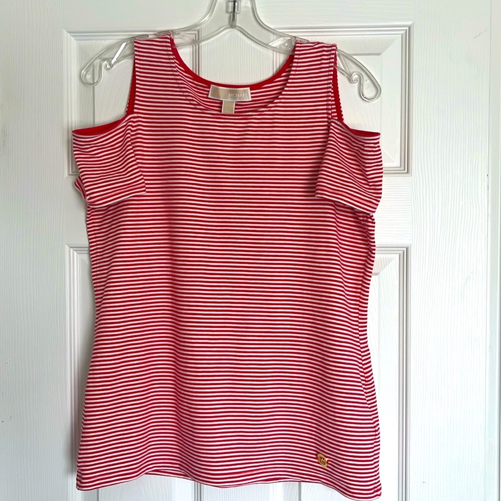 Like new Michael Kors cold-shoulder knit top, size medium